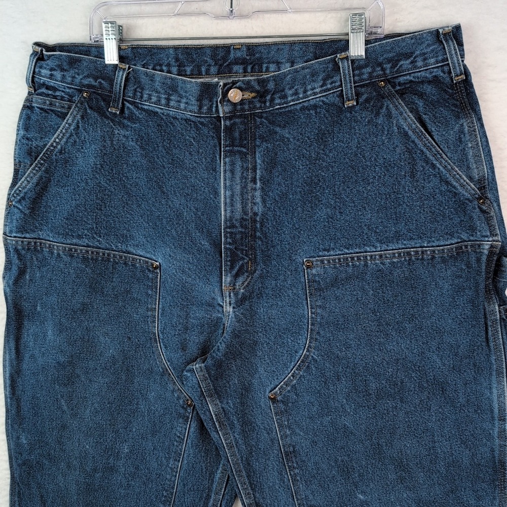 Carhartt Double Knee Pants Mens 42x30 Blue B73 DST Loose Original Fit - Picture 5 of 9